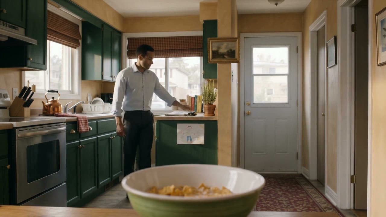 Tom in the remembered kitchen